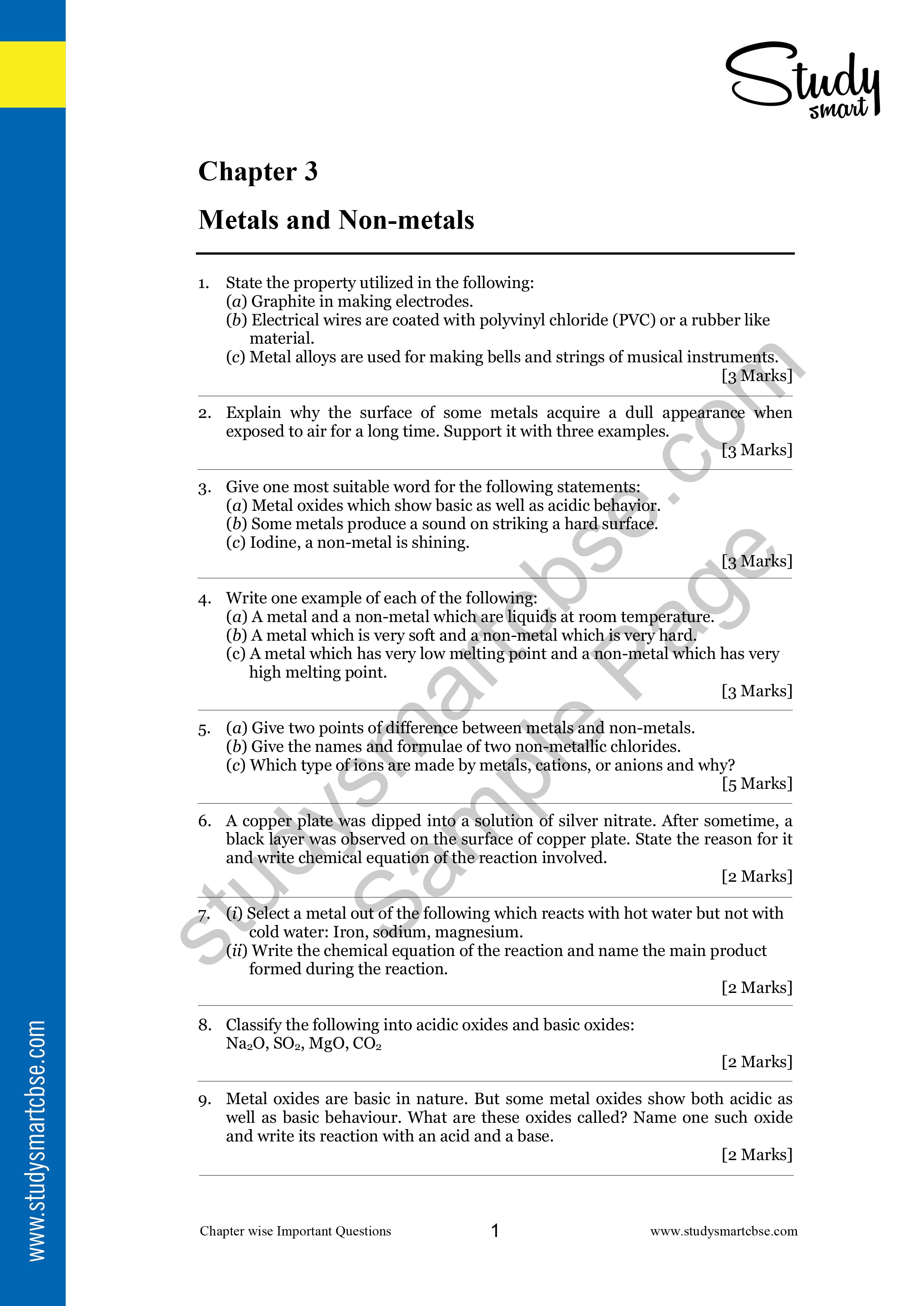 03. Metals and Non-metals preview page 1