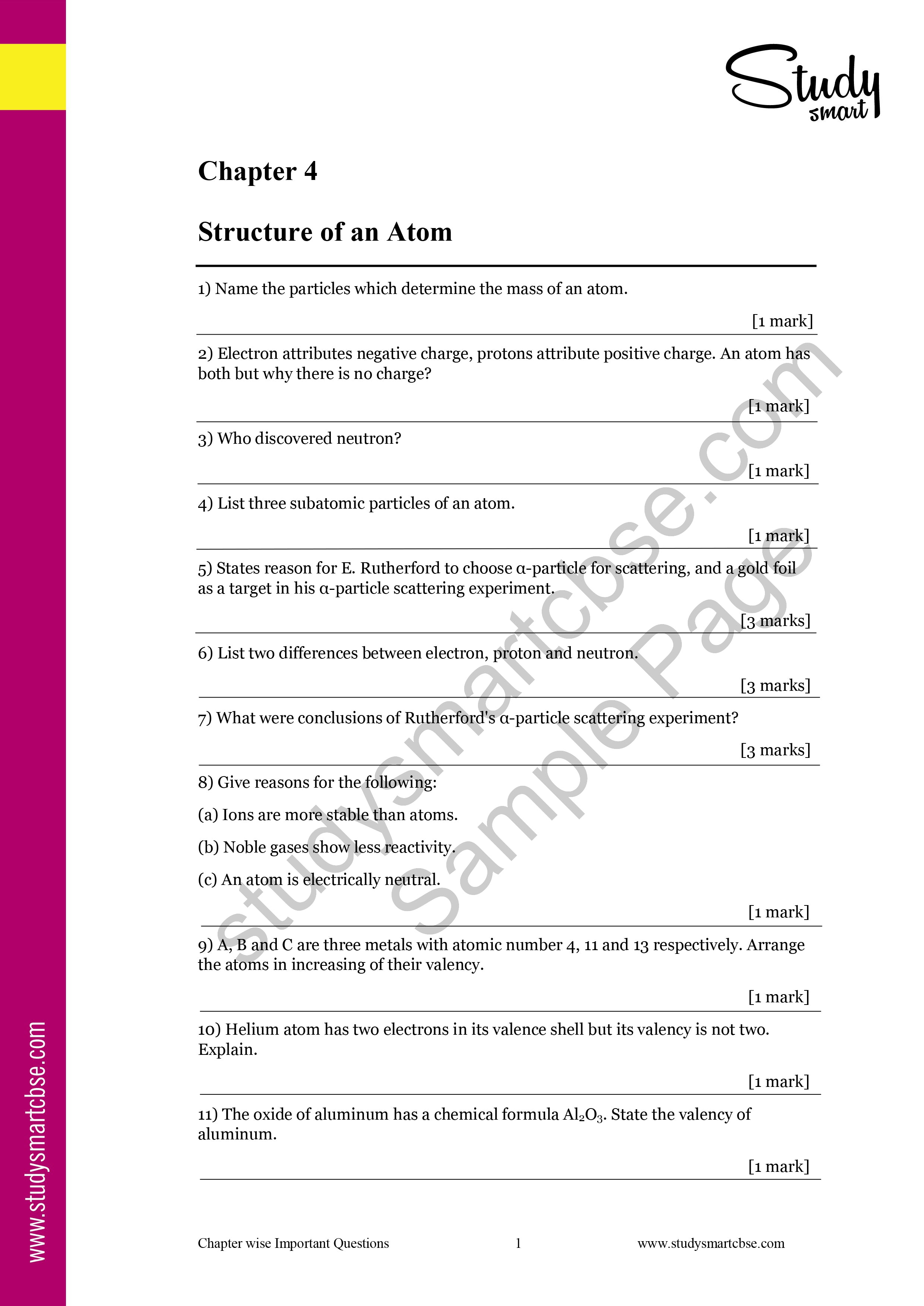 04. Structure of an atom preview page 1