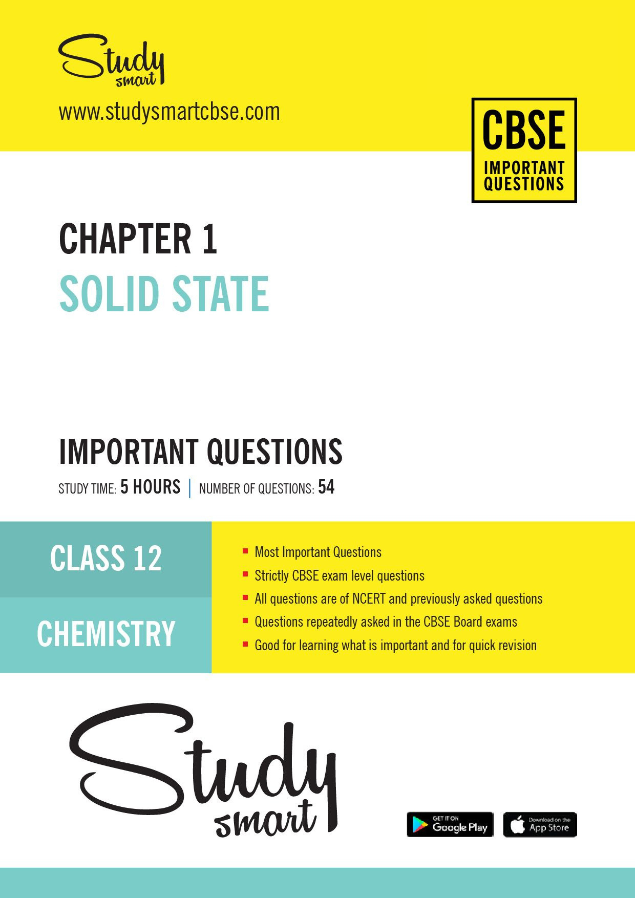 01. Solid State Important Questions - Class 12 Chemistry Chapter 1 Most Important Questions preview page 1