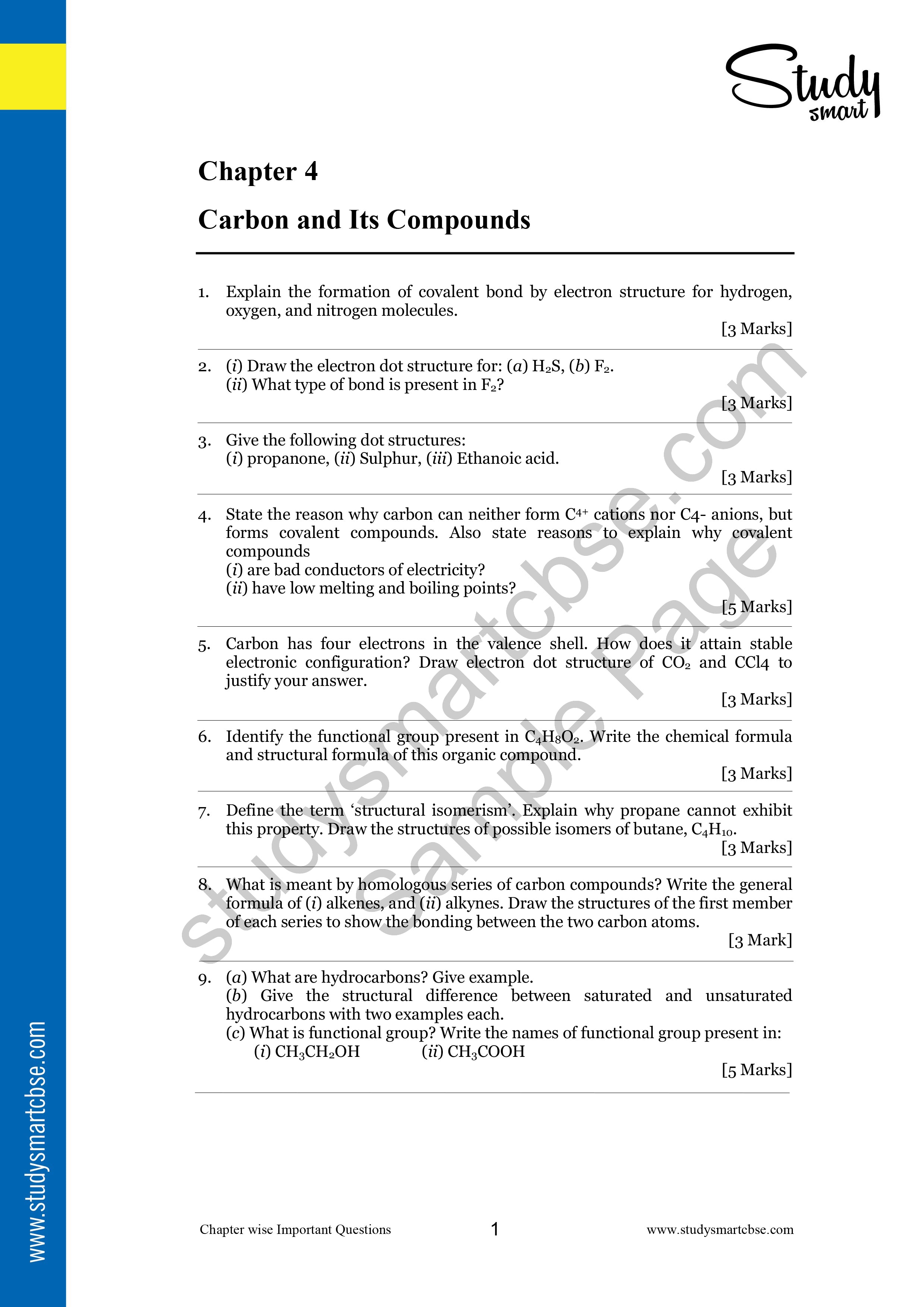 04. Carbon and its Compounds preview page 1