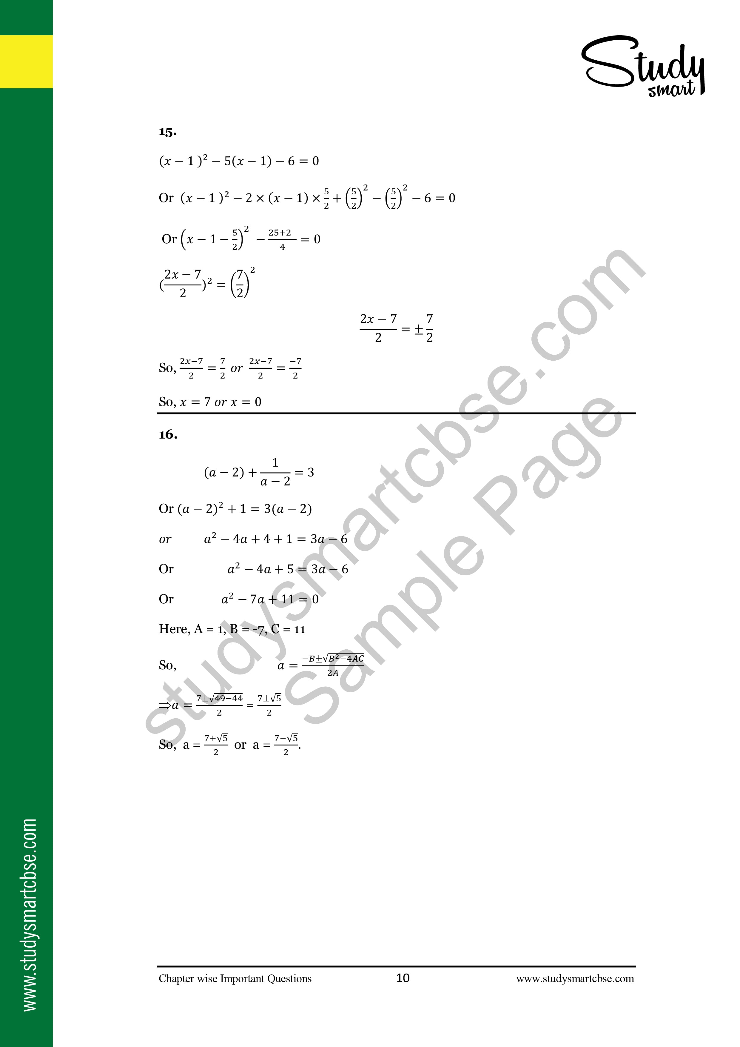 04. Quadratic equations preview page 1